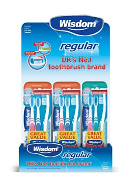 Wisdom Regular Triple Toothbrush Display **BEST-SELLER** **WEB EXCLUSIVE PRICE, THIS WEEK ONLY!**
