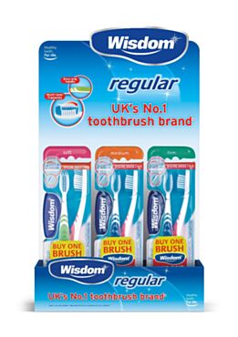 Wisdom Regular Twin Toothbrush Display