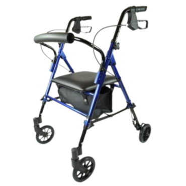4 WHEEL COMPACT ALUMINIUM ROLLATOR WITH BAG - qualifies for VAT relief'