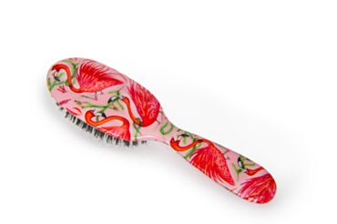Rock & Ruddle Small Mixed Bristle Brush Flamingos
